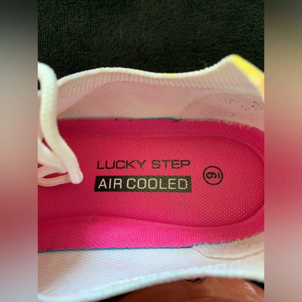 Women’s White Sneakers with Pink Insole - Picture 2 of 7